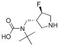 Carbamic acid, [[(3R,4R)-4-fluoro-3-pyrrolidinyl]methyl]-, 1,1-dimethylethyl 结构式