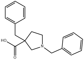 1,3-Dibenzyl-3-pyrrolidinecarboxylic acid Struktur