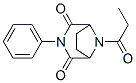 8-Propionyl-3-phenyl-3,8-diazabicyclo[3.2.1]octane-2,4-dione Struktur