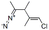 1-Pentene,  1-chloro-4-diazo-2,3-dimethyl-  (9CI),35147-19-4,结构式