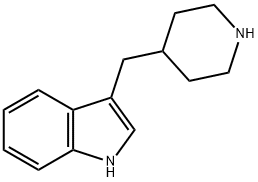 3-(哌啶-4-基甲基)-1H-吲哚 结构式