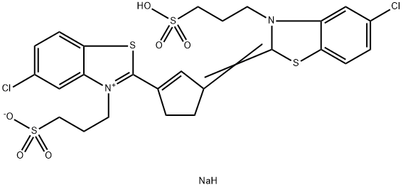BENZOTHIAZOLIUM, 5-CHLORO-2-[3-[5-CHLORO-3-(3-SULFOPROPYL)-2(3H)-BENZOTHIAZOLYLIDENE]-1-CYCLOPENTEN-1-YL]-3-(3-SULFOPROPYL)-, INNER SALT, SODIUM SALT,351524-15-7,结构式