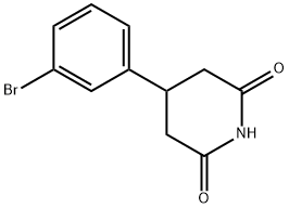 4-(3-BROMO-PHENYL)-PIPERIDINE-2,6-DIONE
 Struktur