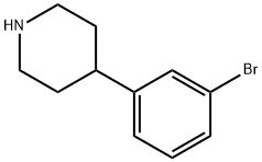 4-(3-ブロモフェニル)ピペリジン 化学構造式
