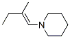 1-(2-メチル-1-ブテニル)ピペリジン 化学構造式