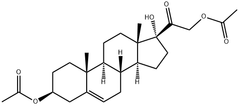 3β,21-ジアセトキシ-17α-ヒドロキシプレグナ-5-エン-20-オン 化学構造式