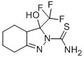 3,3A,4,5,6,7-HEXAHYDRO-3-HYDROXY-2-THIOCARBAMOYL-3-TRIFLUOROMETHYL-2H-INDAZOLE 结构式