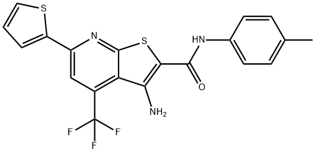 3-amino-N-(4-methylphenyl)-6-(2-thienyl)-4-(trifluoromethyl)thieno[2,3-b]pyridine-2-carboxamide|