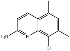 2-amino-5,7-dimethyl-8-quinolinol 化学構造式