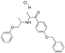 2-[(1-methyl-2-phenoxyethyl)amino]-1-[4-(phenylmethoxy)phenyl]propan-1-one hydrochloride|