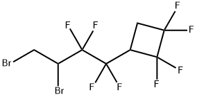 3-(3,4-ジブロモ-1,1,2,2-テトラフルオロブチル)-1,1,2,2-テトラフルオロシクロブタン 化学構造式