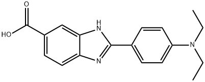 2-(4-Diethylaminophenyl)-1H-benzimidazole-5-carboxylic acid Struktur