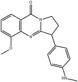 Pyrrolo[2,1-b]quinazolin-9(1H)-one,  2,3-dihydro-5-methoxy-3-[4-(methylamino)phenyl]-  (9CI) Structure