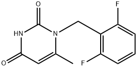 1-[(2,6-二氟苯基)甲基]-6-甲基-嘧啶-2,4-二酮, 352303-65-2, 结构式