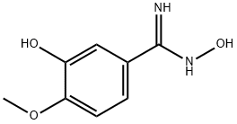 4-ヒドロキシ-3-メトキシベンズアミドオキシム 化学構造式