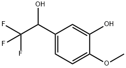 2-Methoxy-5-(2,2,2-trifluoro-1-hydroxyethyl)phenol Struktur
