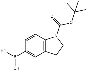 1H-Indole-1-carboxylicacid,5-borono-2,3-dihydro-,1-(1,1-diMethylethyl)ester, 352359-11-6, 结构式