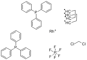 (1,5-CYCLOOCTADIENE)BIS(TRIPHENYLPHOSPHINE)RHODIUM(I) HEXAFLUOROPHOSPHATE DICHLOROMETHANE COMPLEX (1:1)|銠