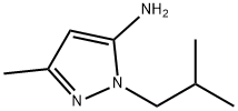 1-异丁基-3-甲基-1H-吡唑-5-胺, 3524-36-5, 结构式