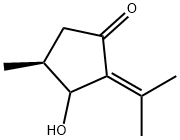 Cyclopentanone, 3-hydroxy-4-methyl-2-(1-methylethylidene)-, (4S)- (9CI) Structure