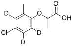 2-(4-氯-2-甲基苯氧基)丙酸-D3,352431-15-3,结构式