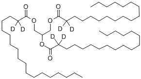 GLYCERYL TRI(OCTADECANOATE-2,2-D2) Structure