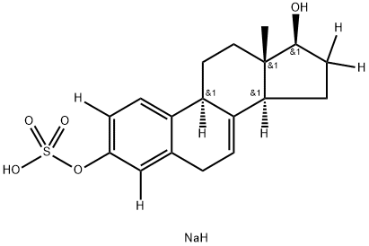 17Β-ジヒドロエキリン-2,4,16,16-D43-硫酸ナトリウム 化学構造式
