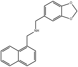 (1,3-ベンゾジオキソール-5-イルメチル)(1-ナフチルメチル)アミン HYDROBROMIDE 化学構造式