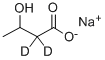 DL-3-ヒドロキシ酪酸-2,2-D2ナトリウム 化学構造式