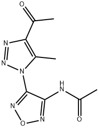 N-[4-(4-Acetyl-5-methyl-1H-1,2,3-triazol-1-yl)-1,2,5-oxadiazol-3-yl]acetamide,352446-19-6,结构式