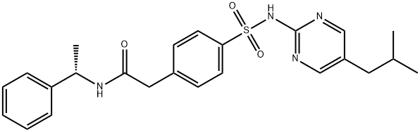 4-[[[5-(2-Methylpropyl)-2-pyrimidinyl]amino]sulfonyl]-N-[(S)-1-phenylethyl]benzeneacetamide|