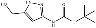 Carbamic acid, [5-(hydroxymethyl)-1H-pyrazol-3-yl]-, 1,1-dimethylethyl ester Structure