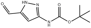 Carbamic acid, (5-formyl-1H-pyrazol-3-yl)-, 1,1-dimethylethyl ester (9CI) Structure