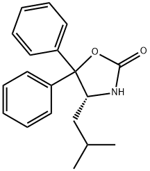 (R)-(+)-5,5-DIPHENYL-4-ISOBUTYL-2-OXAZOLIDINONE Structure