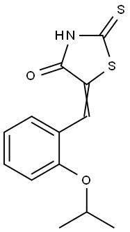 (5E)-5-(2-异丙氧基苯亚甲基)-2-硫代-四氢噻唑-4-酮, 352540-00-2, 结构式