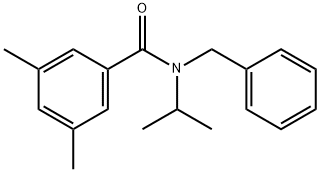N-Benzyl-N-isopropyl-3,5-dimethylbenzamide Struktur