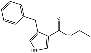 4-ベンジル-1H-ピロール-3-カルボン酸エチルエステル 化学構造式