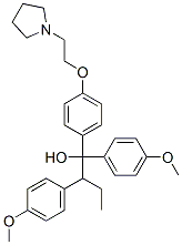 1,2-Bis(p-methoxyphenyl)-1-[p-[2-(1-pyrrolidinyl)ethoxy]phenyl]-1-butanol 结构式