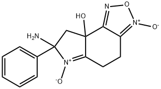 8aH-Pyrrolo[3,2-e]-2,1,3-benzoxadiazol-8a-ol,7-amino-4,5,7,8-tetrahydro-7-phenyl-,3,6-dioxide(9CI) 结构式