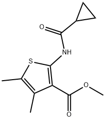 3-Thiophenecarboxylicacid,2-[(cyclopropylcarbonyl)amino]-4,5-dimethyl-, Structure