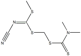 [(N,N-DIMETHYLDITHIOCARBAMOYL)METHYL] METHYL CYANOCARBONIMIDODITHIOATE Structure