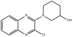 1-(3-氯-2-喹喔啉基)-3-哌啶醇, 353257-75-7, 结构式