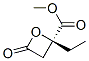 2-Oxetanecarboxylicacid,2-ethyl-4-oxo-,methylester,(2S)-(9CI) Structure