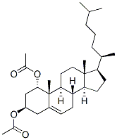 コレスタ-5-エン-1α,3β-ジオールジアセタート 化学構造式