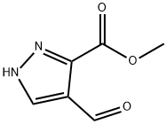 4-甲酰基-1H-吡唑-5-甲酸甲酯 结构式