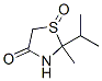 4-Thiazolidinone,2-methyl-2-(1-methylethyl)-,1-oxide(9CI) 结构式