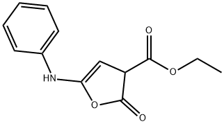 3-Furancarboxylic  acid,  2,3-dihydro-2-oxo-5-(phenylamino)-,  ethyl  ester 化学構造式