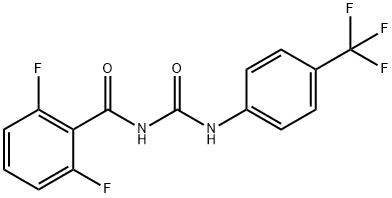 2,6-ジフルオロ-N-[[[4-(トリフルオロメチル)フェニル]アミノ]カルボニル]ベンズアミド 化学構造式