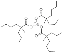 cerium tris(2-methyl-2-propylhexanoate) Structure