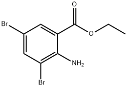 2-氨基-3,5-二溴苯甲酸乙酯 结构式